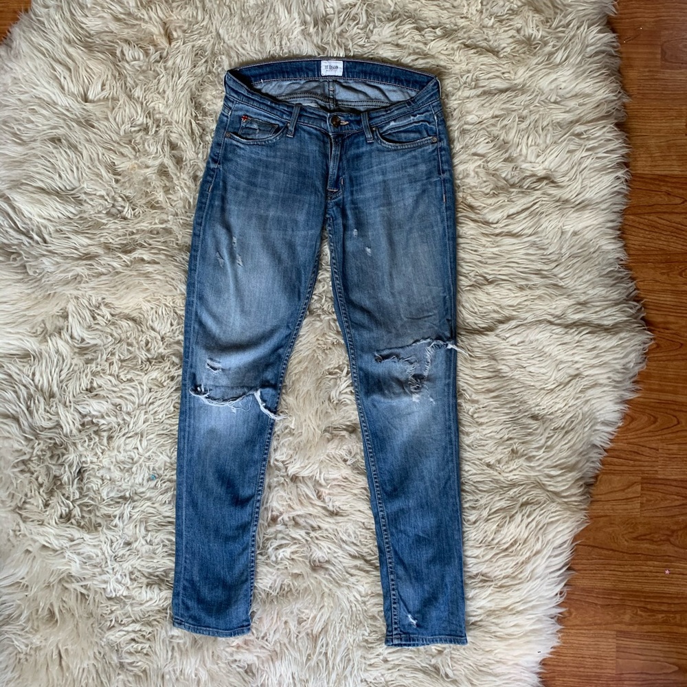 Hudson Distressed Skinny Jeans